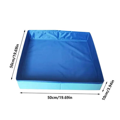Piscine Carrée Pliable Antidérapante pour Chiens et Chats