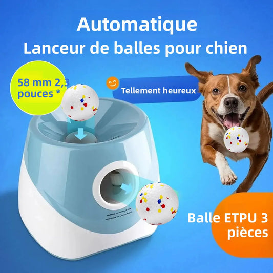 Lanceur Automatique de Balles pour Chiens – 3 Niveaux de Distance