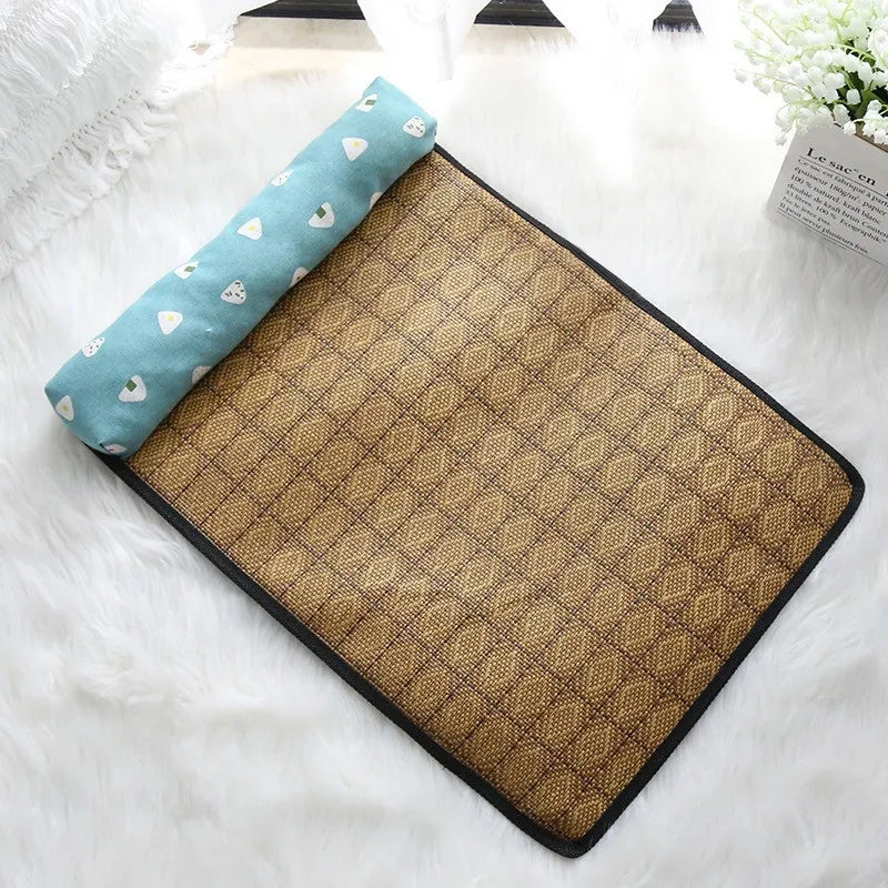 Tapis Rafraîchissant en Rotin pour Animaux
