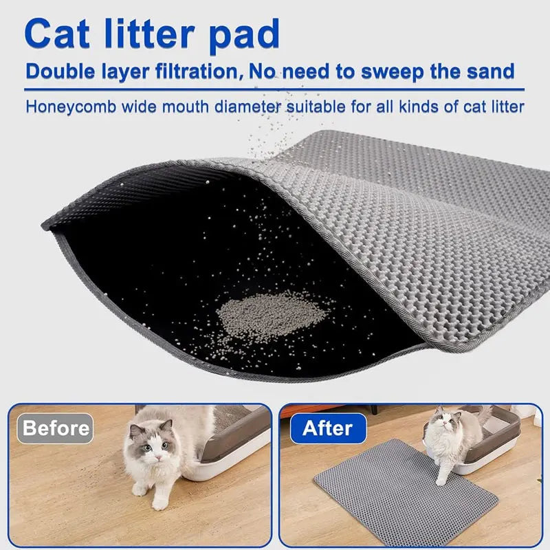 Tapis de Litière Double Couche Imperméable
