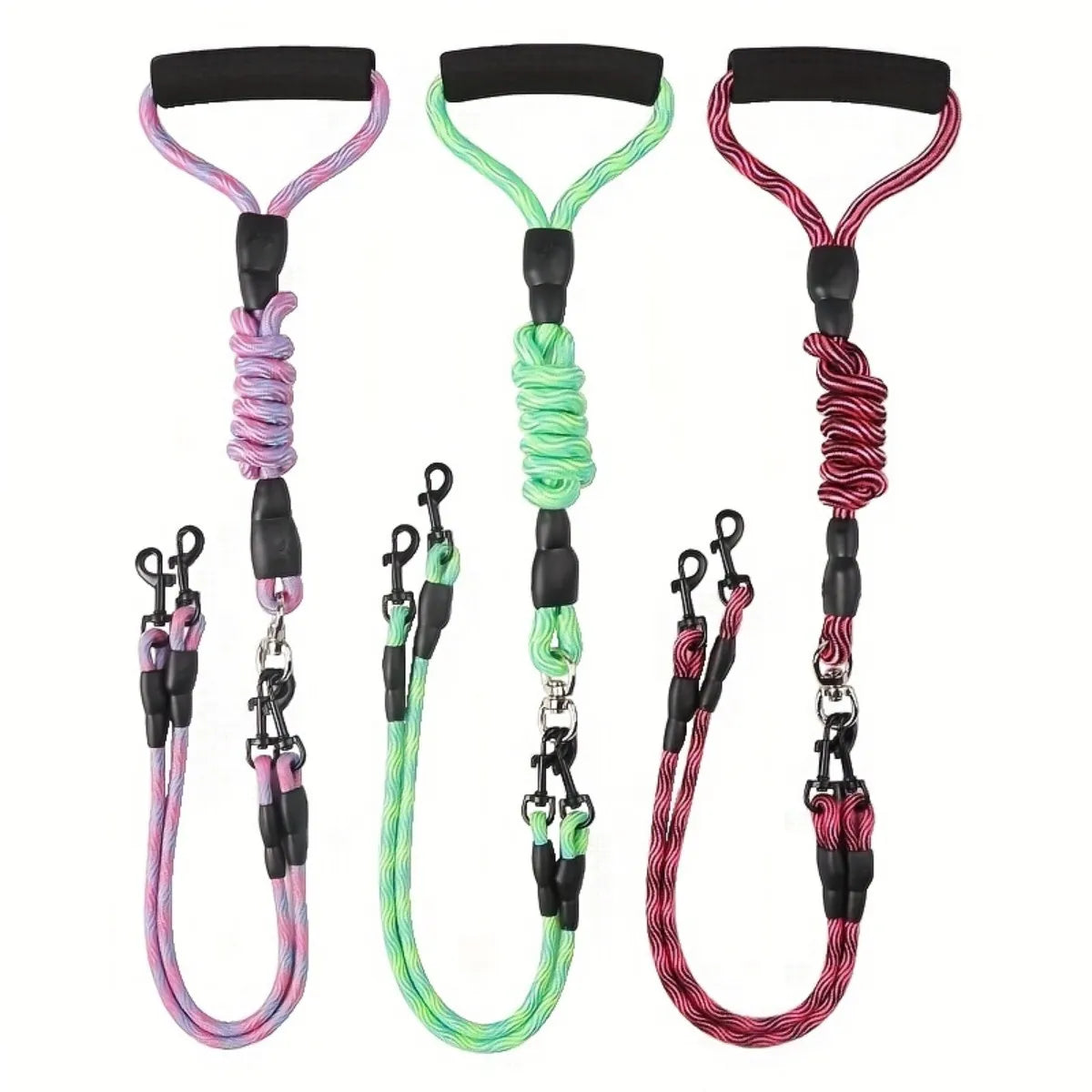 Double Laisse Confort en Corde pour Chien