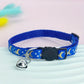 Collier Anti-étranglement Lune et Étoiles avec Clochette