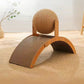 Griffoir Arqué en Bois avec Balle en Sisal – Jouet Interactif pour Chats