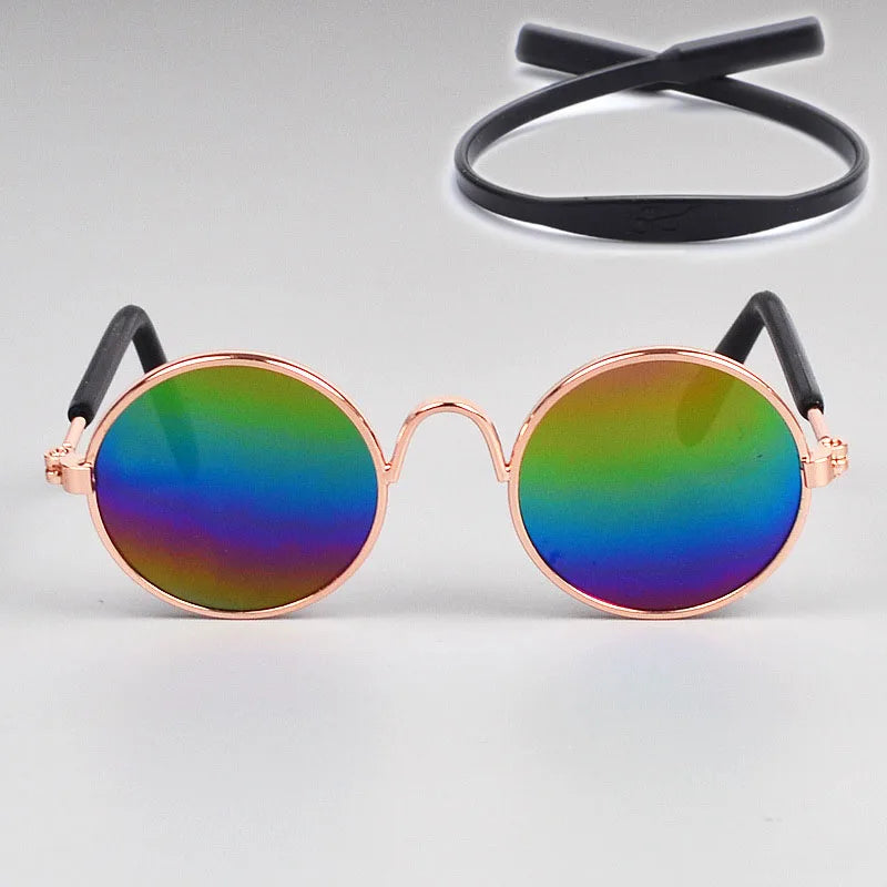 Lunettes Rétro Rondes pour Chiens et Chats Style Hippie