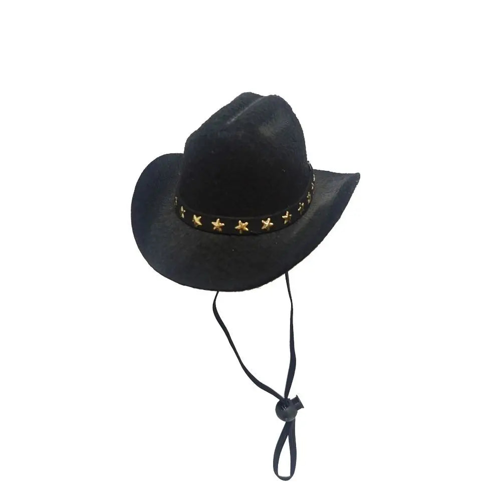 Chapeau Cowboy Ajustable pour Petit Chien ou Chat avec Étoiles