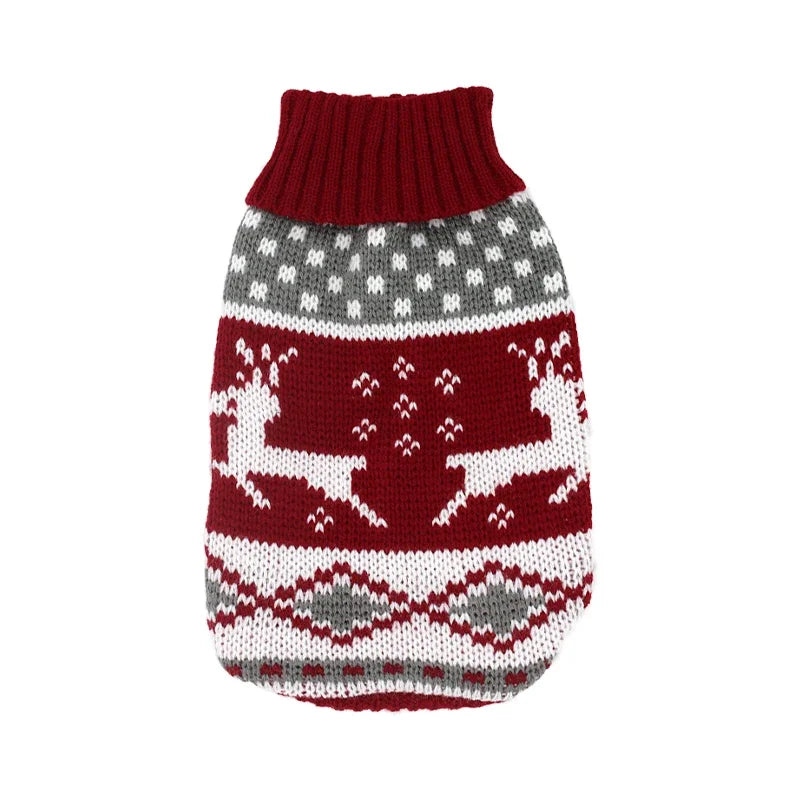 Pull Tricoté pour Chien – Motifs Hiver et Noël