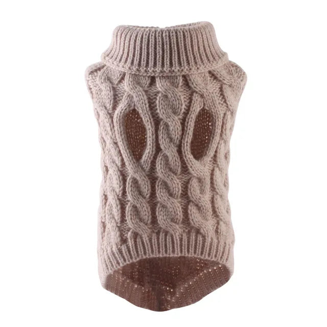 Pull d’Hiver Torsadé pour Petit Chien