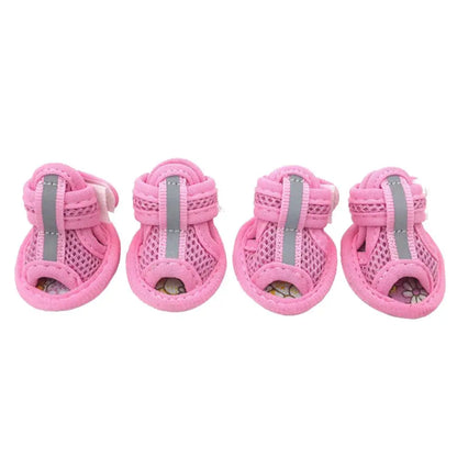 Sandales Respirantes Antidérapantes pour Chiens – Lot de 4
