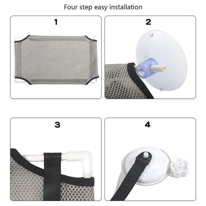 Hamac de Fenêtre Double Étage pour Chat avec Ventouses