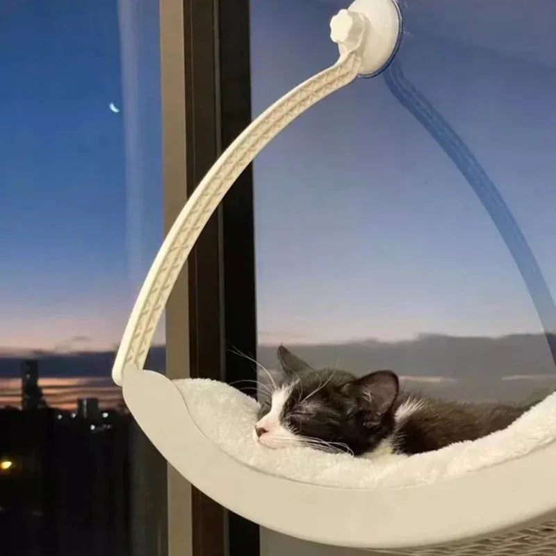 Hamac de Fenêtre pour Chat – Coussin Polaire ou Grattoir inclu