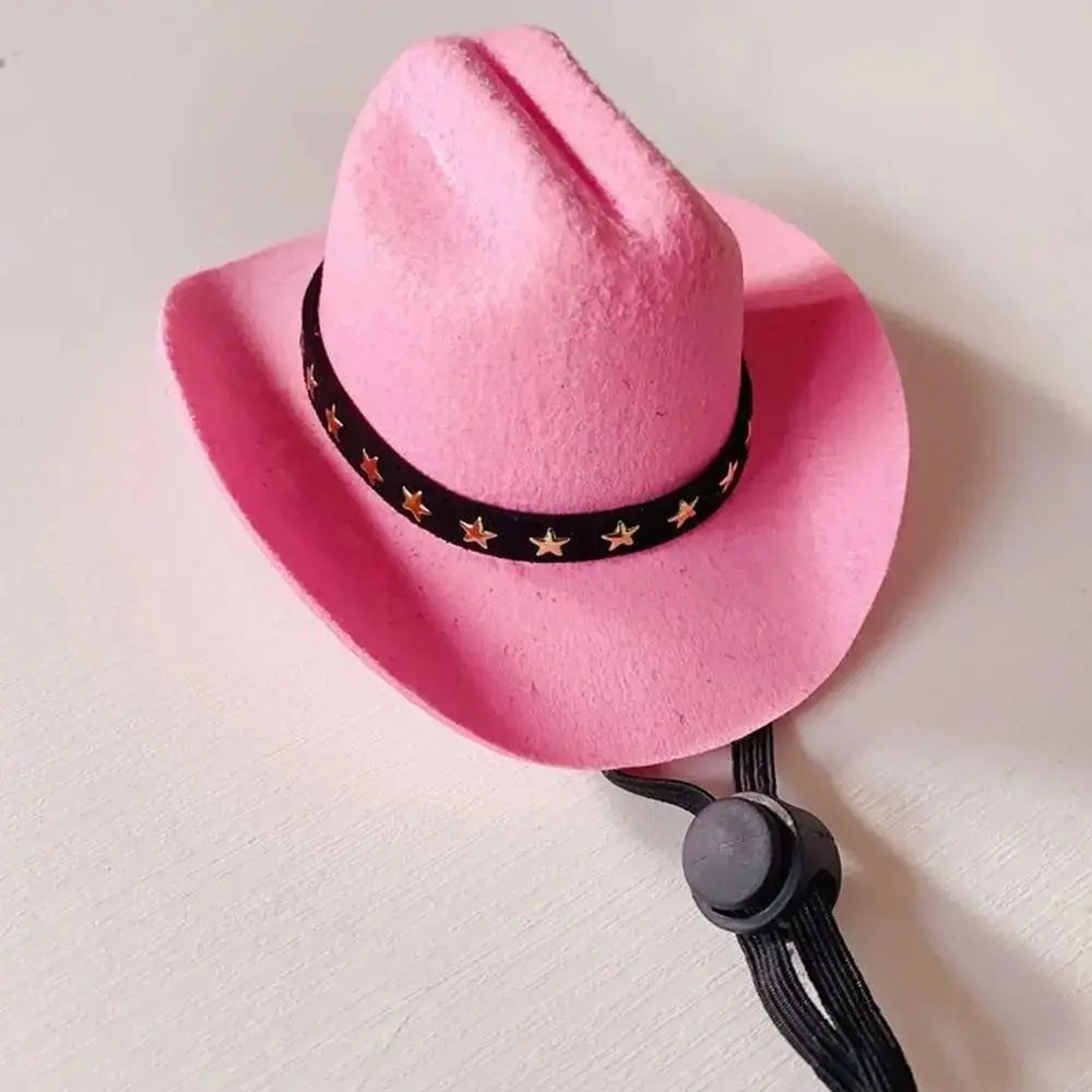Chapeau Cowboy Ajustable pour Petit Chien ou Chat avec Étoiles