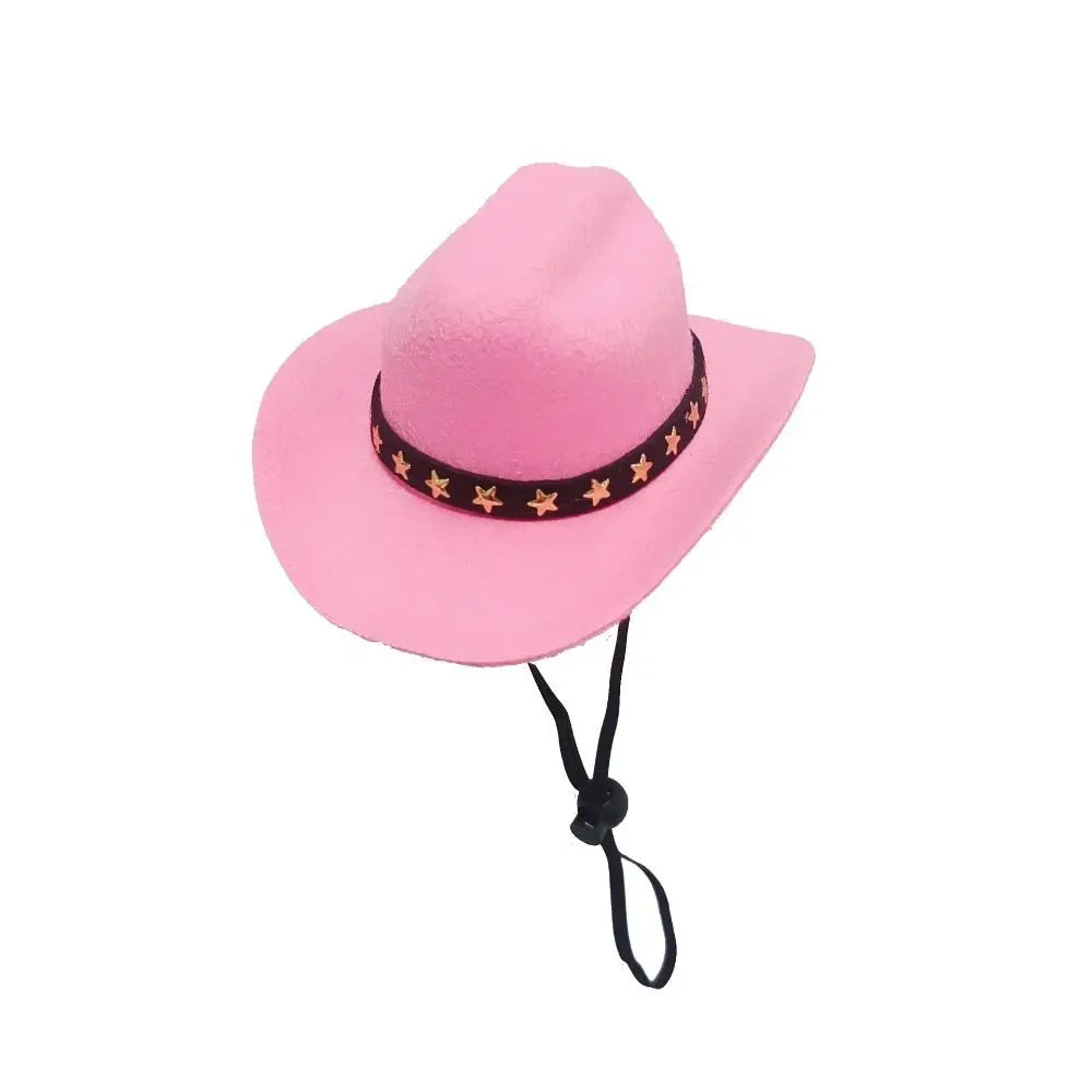 Chapeau Cowboy Ajustable pour Petit Chien ou Chat avec Étoiles