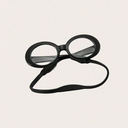 Lunettes Rondes Opaques pour Chats – Accessoire Photo Tendance
