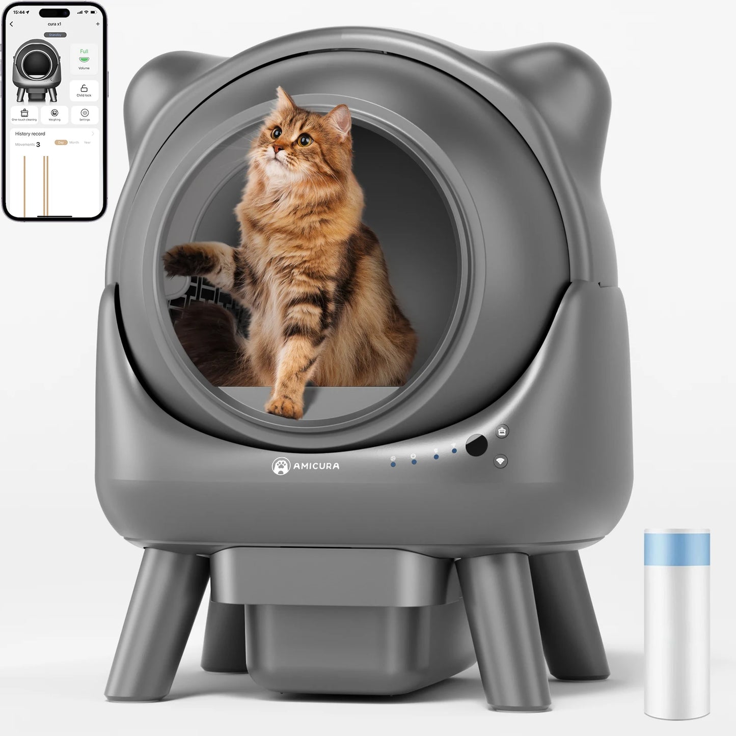 Litière automatique pour chat Amicura Cura X1