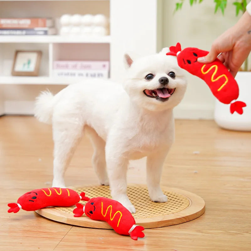 Saucisse Sonore en Polaire pour Petits Chiens