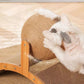 Griffoir Arqué en Bois avec Balle en Sisal – Jouet Interactif pour Chats