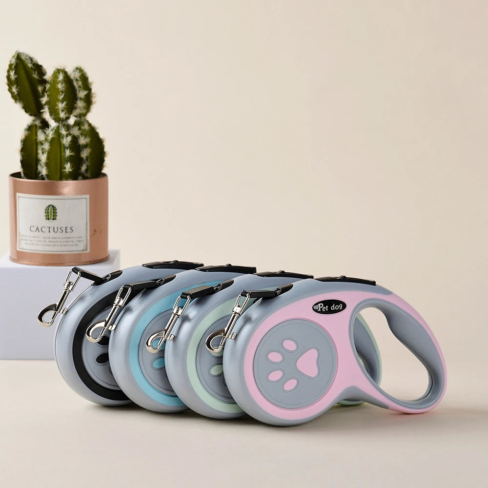 Laisse Enrouleur Empreinte Patte pour Chien