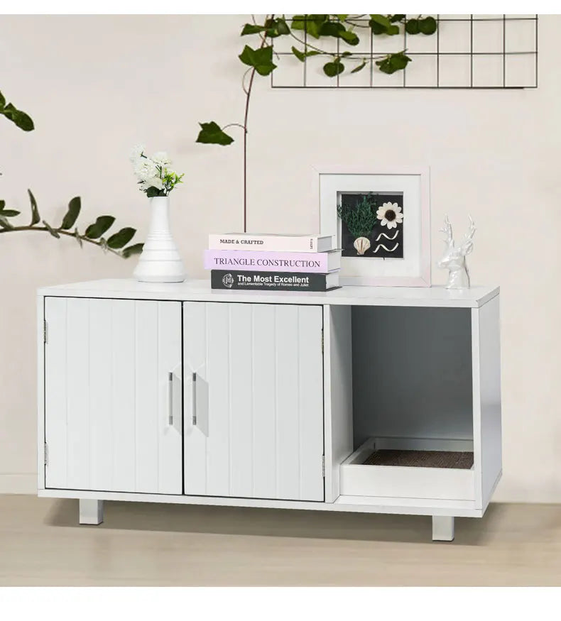 Meuble Cache-Litière Moderne en Bois