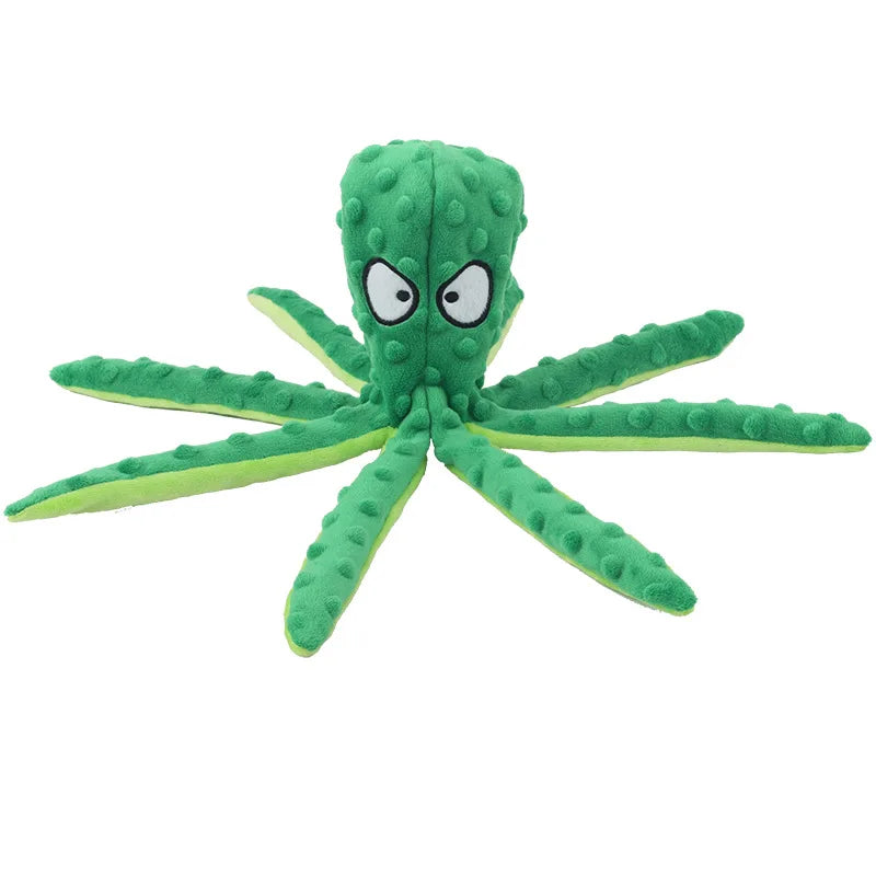 Pieuvre Sonore Multicolore en Peluche pour Chiens