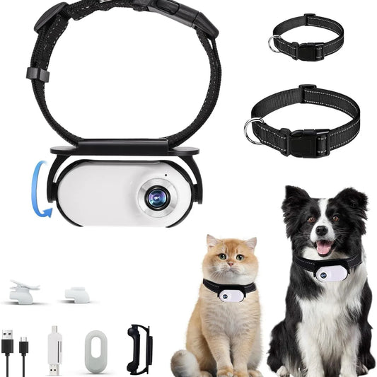 Kit Caméra HD 1080P Sans Fil pour Collier d’Animaux – Écran Intégré