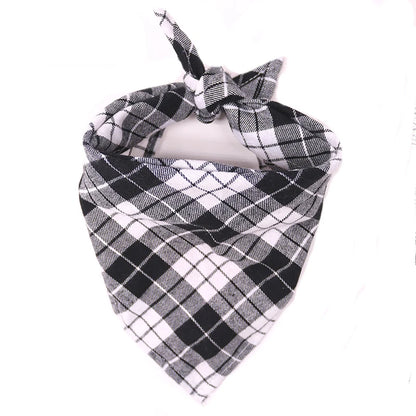 Foulard Bandana à Carreaux pour Chiens – Accessoire en Coton Lavable