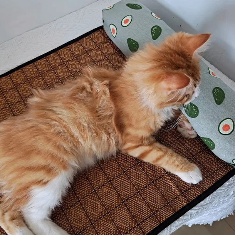 Tapis Rafraîchissant en Rotin pour Animaux