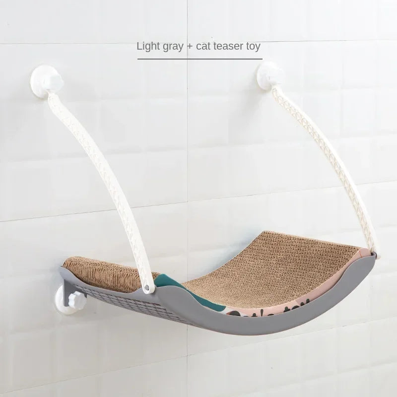 Hamac de Fenêtre pour Chat – Coussin Polaire ou Grattoir inclu
