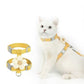 Harnais et Laisse Ajustables pour Chat avec Fleur Décorative