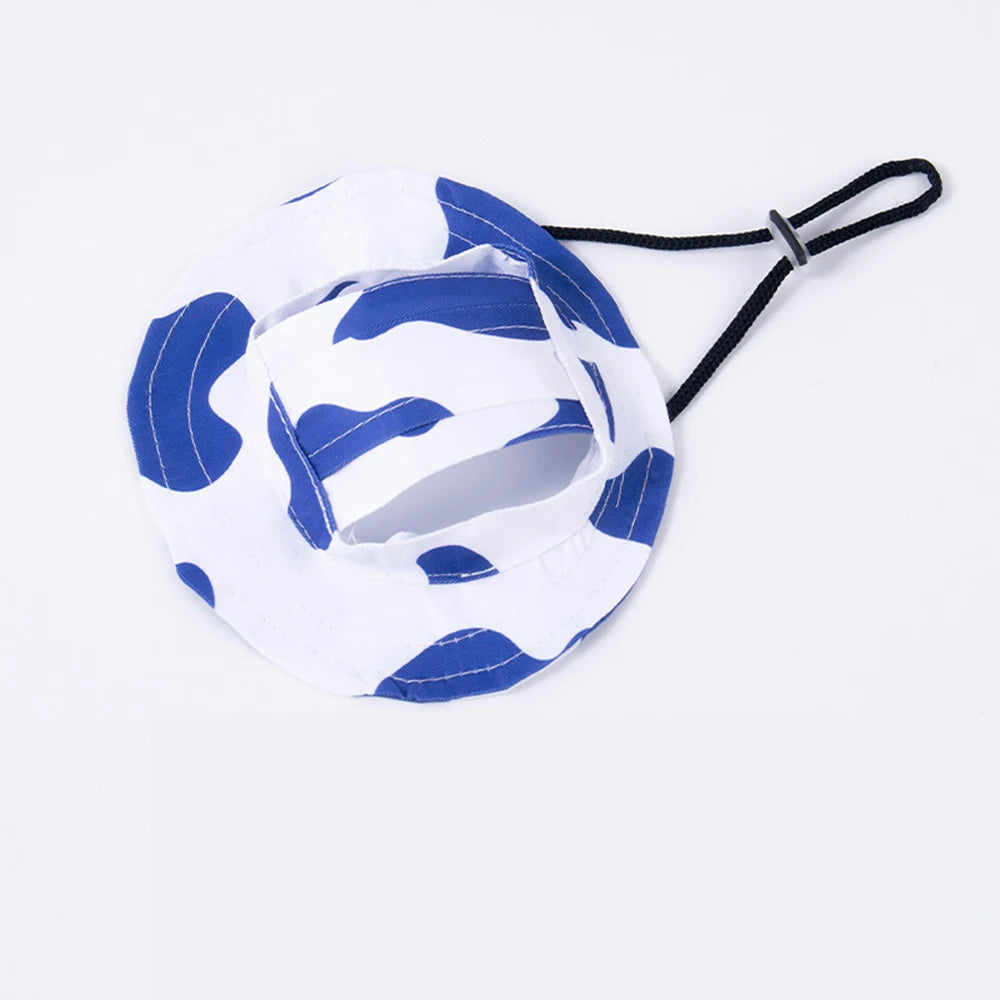 Bob d’Été Imprimé pour Chiens et Chats avec Trous pour les Oreilles