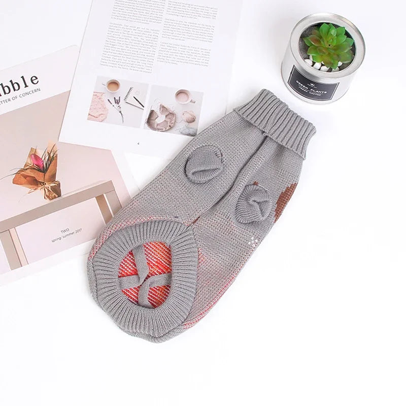 Pull Tricoté pour Chien – Motifs Hiver et Noël