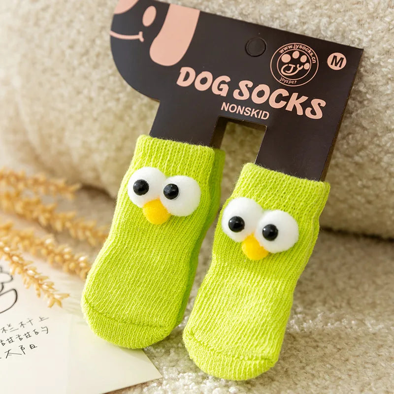 Chaussettes Antidérapantes Yeux Rigolos pour Chien ou Chat