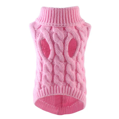 Pull d’Hiver Torsadé pour Petit Chien