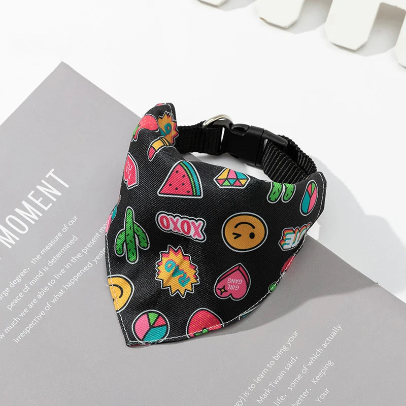 Bandana Ajustable à Motifs Colorés pour Chiens