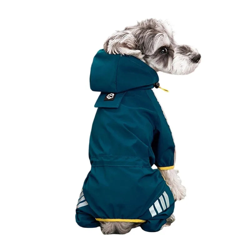 Combinaison Imperméable Réfléchissante pour Petits et Moyens Chiens
