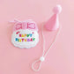 Set Anniversaire Chien & Chat – Bandana “Happy Birthday” et Chapeau Rose