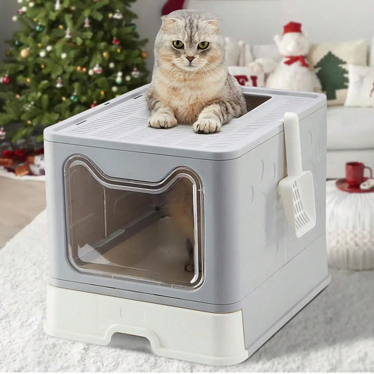 Maison de Toilette pour Chat à Double Accès