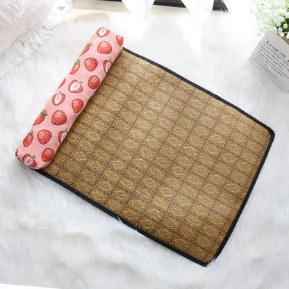 Tapis Rafraîchissant en Rotin pour Animaux