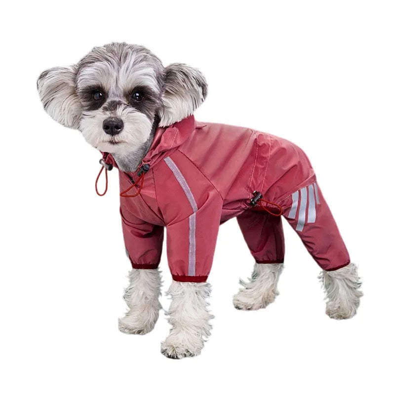Combinaison Imperméable Réfléchissante pour Petits et Moyens Chiens