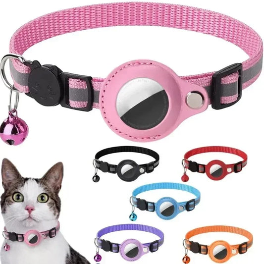Collier Anti-Perte Réfléchissant avec Support AirTag pour Chat