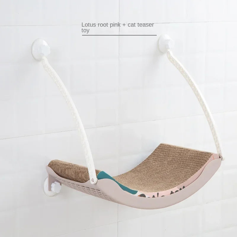 Hamac de Fenêtre pour Chat – Coussin Polaire ou Grattoir inclu