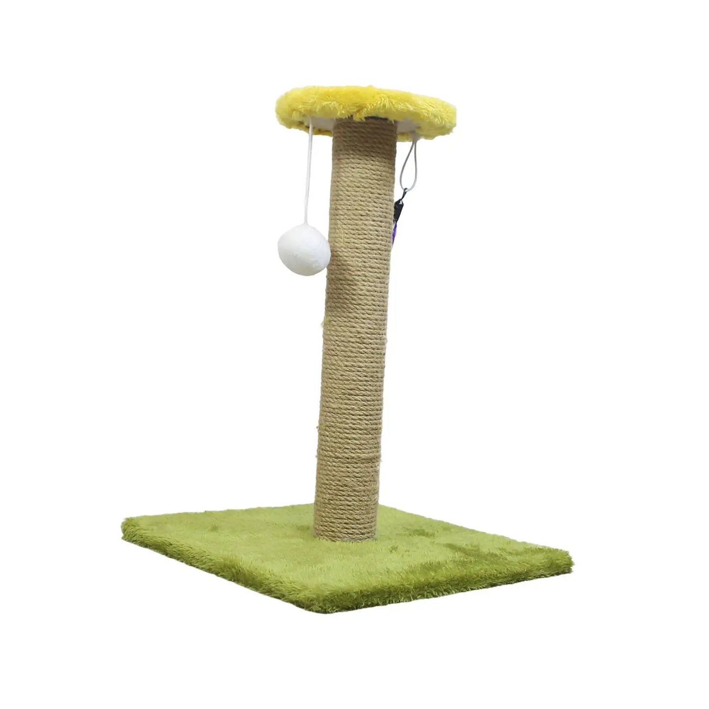 Arbre à Chat Compact en Sisal avec Jouets Suspendus