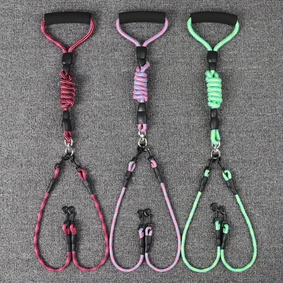 Double Laisse Confort en Corde pour Chien