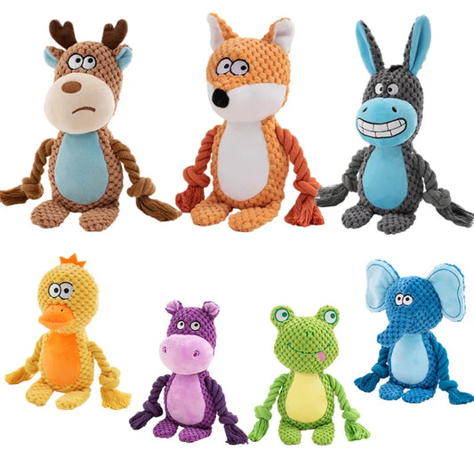 Peluche Animaux Rigolos avec Couineur pour Chiens