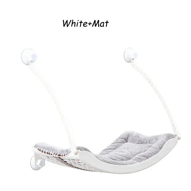 Hamac de Fenêtre pour Chat – Coussin Polaire ou Grattoir inclu