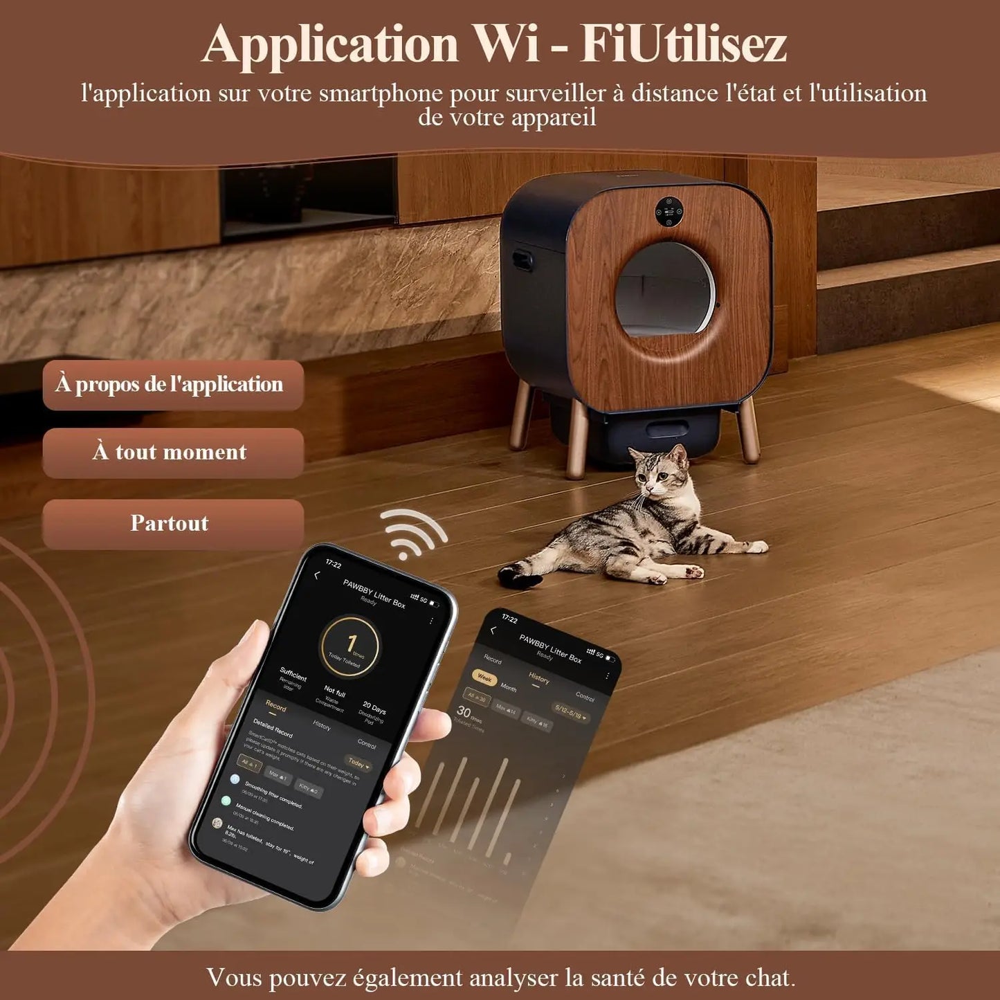 Bac à Litière Automatique Intelligent PAWBBY P1 Ultra