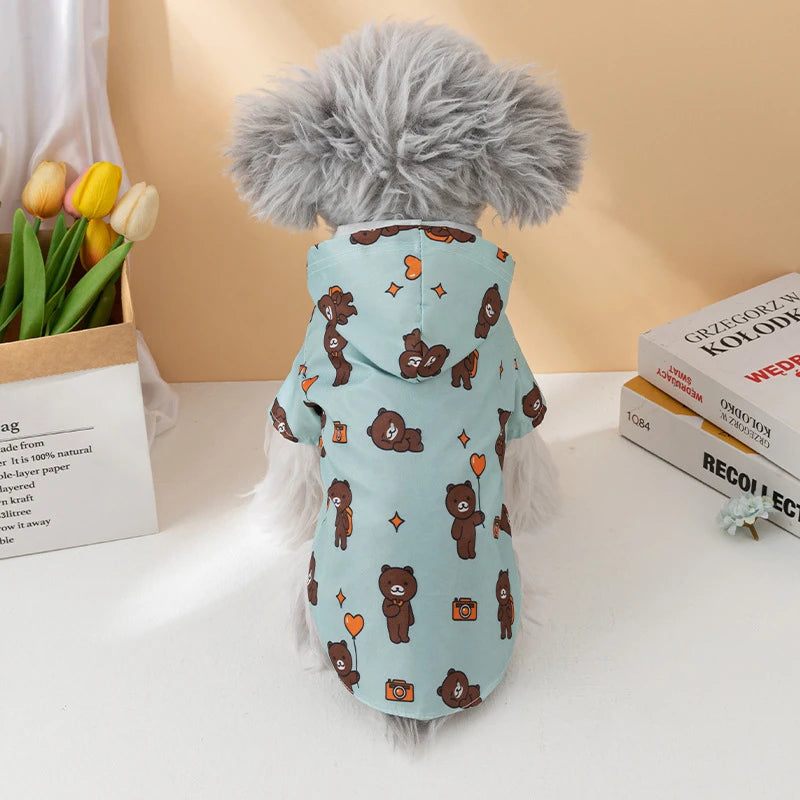 Manteau Imperméable d’Été pour Petits Chiens avec Manches Courtes
