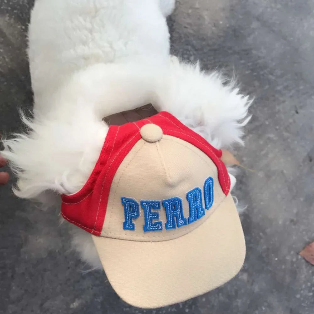 Casquette Sportive en Toile pour Petits Chiens avec Broderie