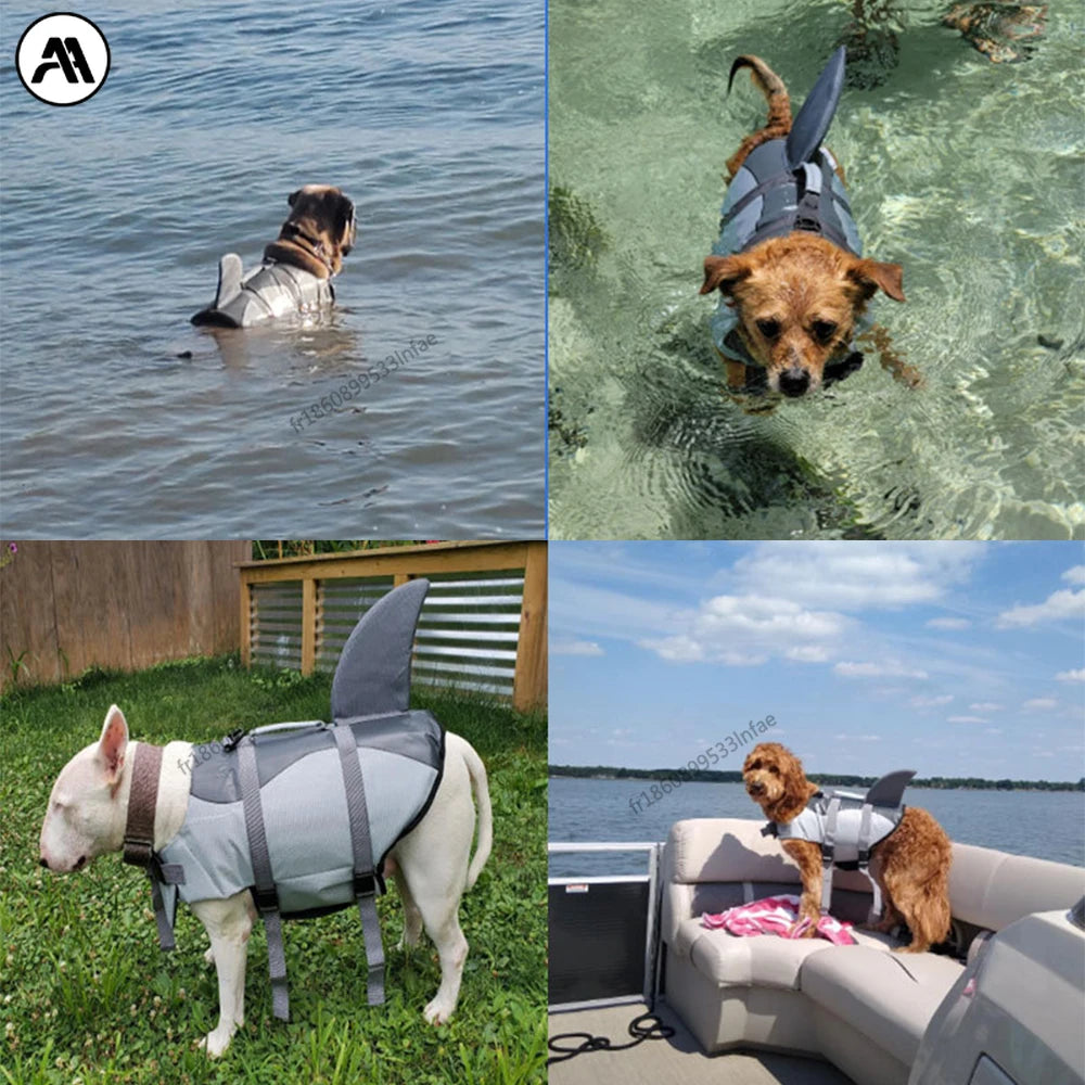Gilet de Sauvetage Requin pour Chiens Petite et Moyenne Taille