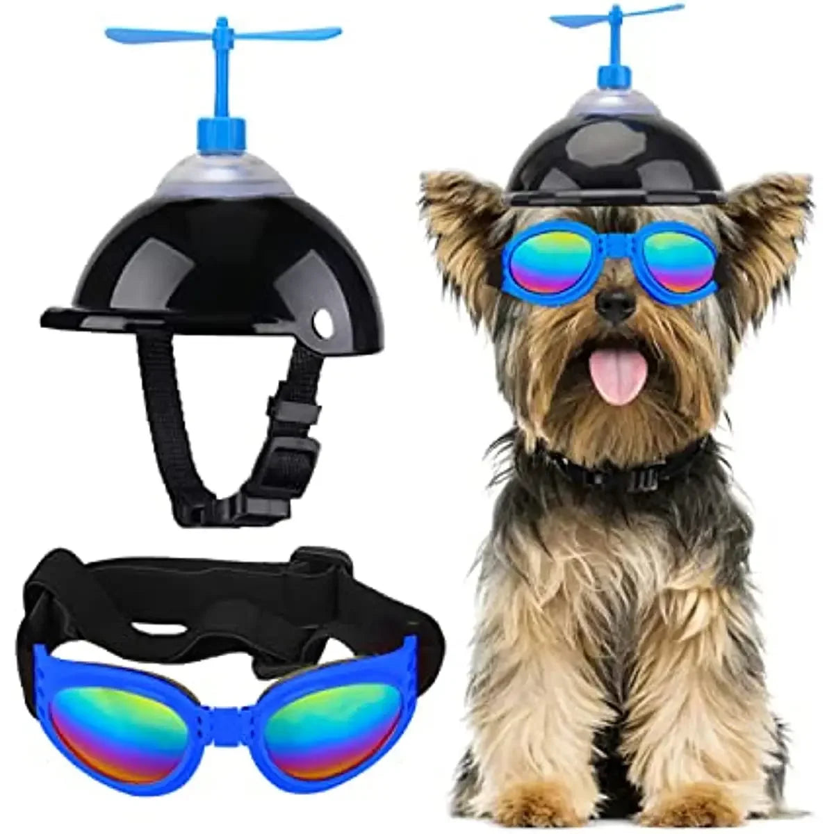 Casque & Lunettes avec Hélice pour Chien