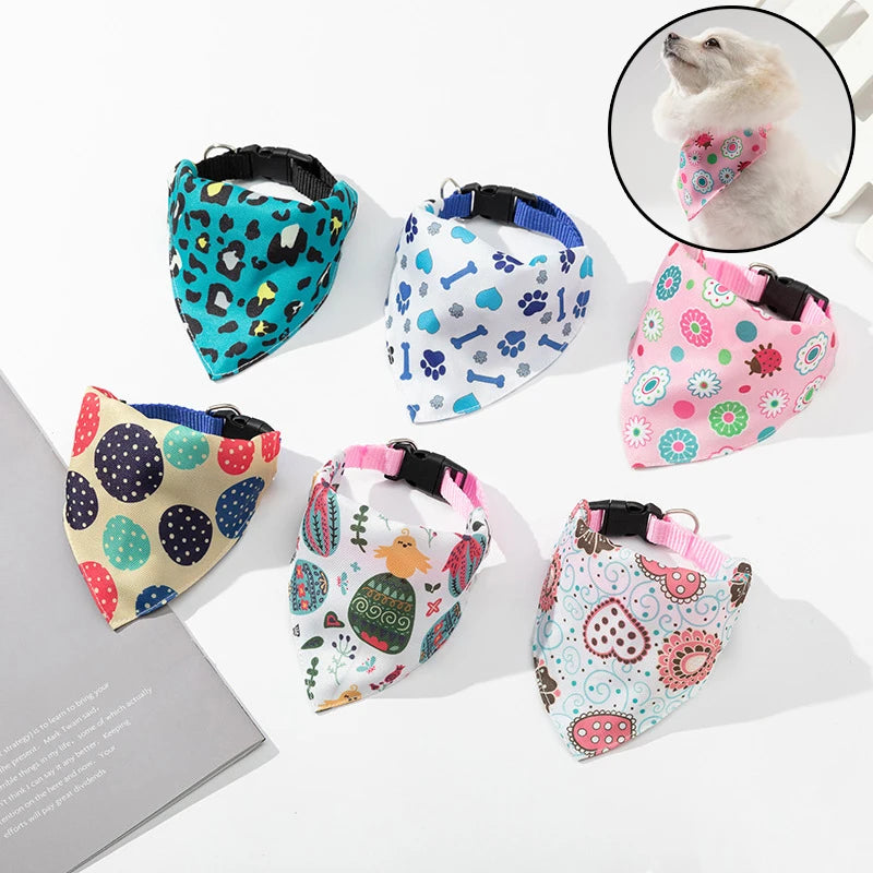Bandana Ajustable à Motifs Colorés pour Chiens